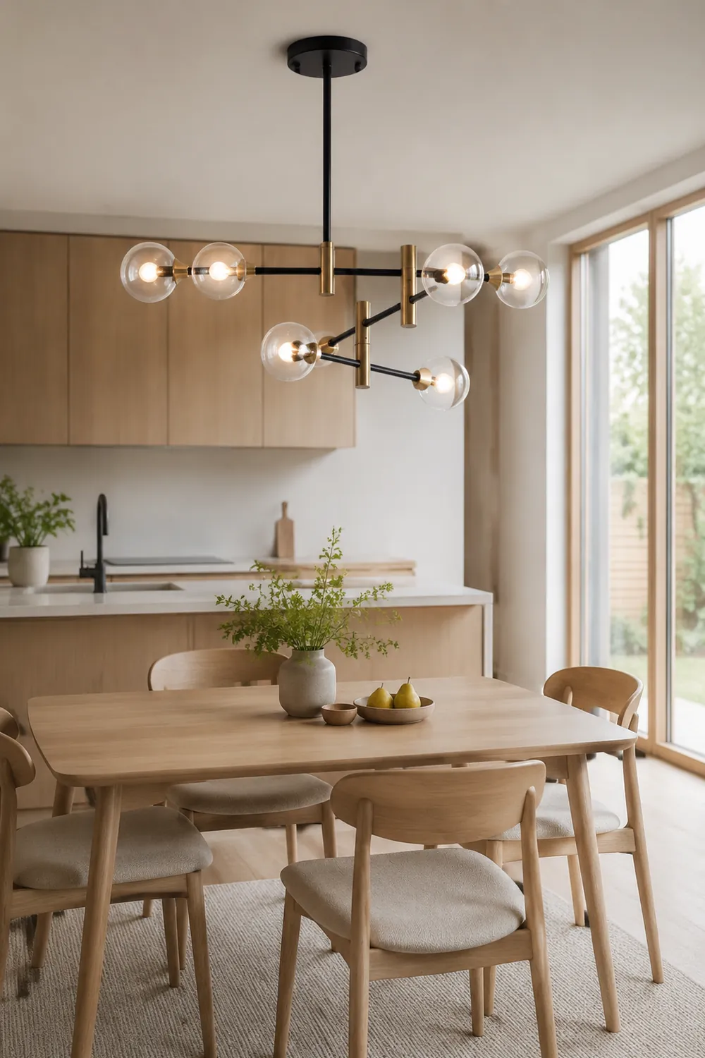 Valentina Goldene Pendellampe, 4/6-flammig, Metall & Glas - Lumpaz