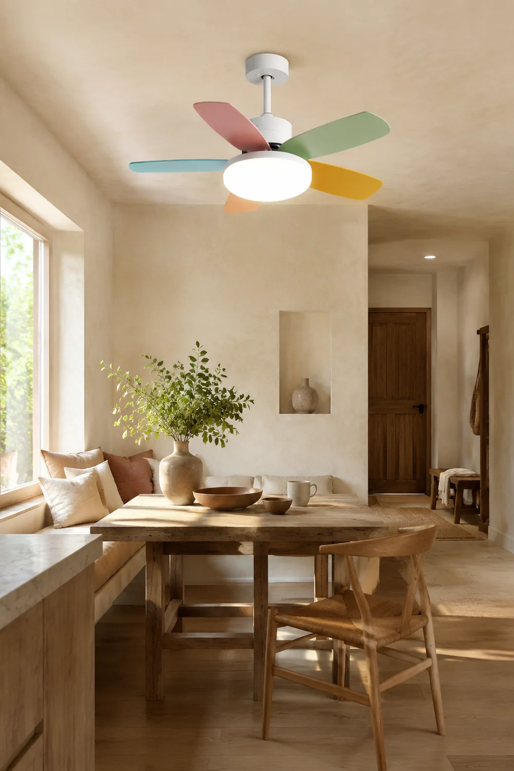 Morandi Bunte Deckenventilator mit Beleuchtung, ∅107CM - Lumpaz