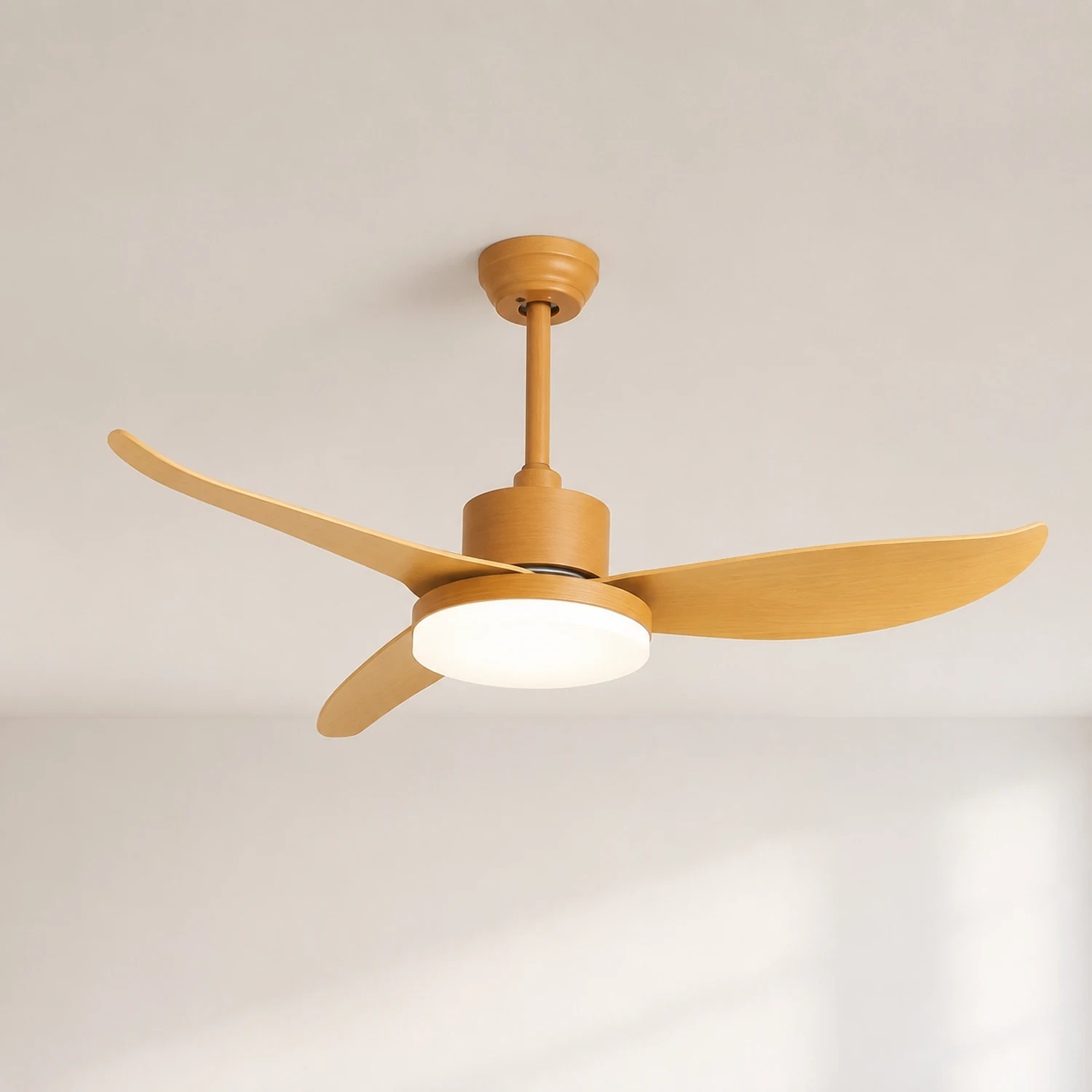 Haydn 3 Blätter Deckenventilator mit Beleuchtung, Metall & Acryl, ∅95/112CM - Lumpaz