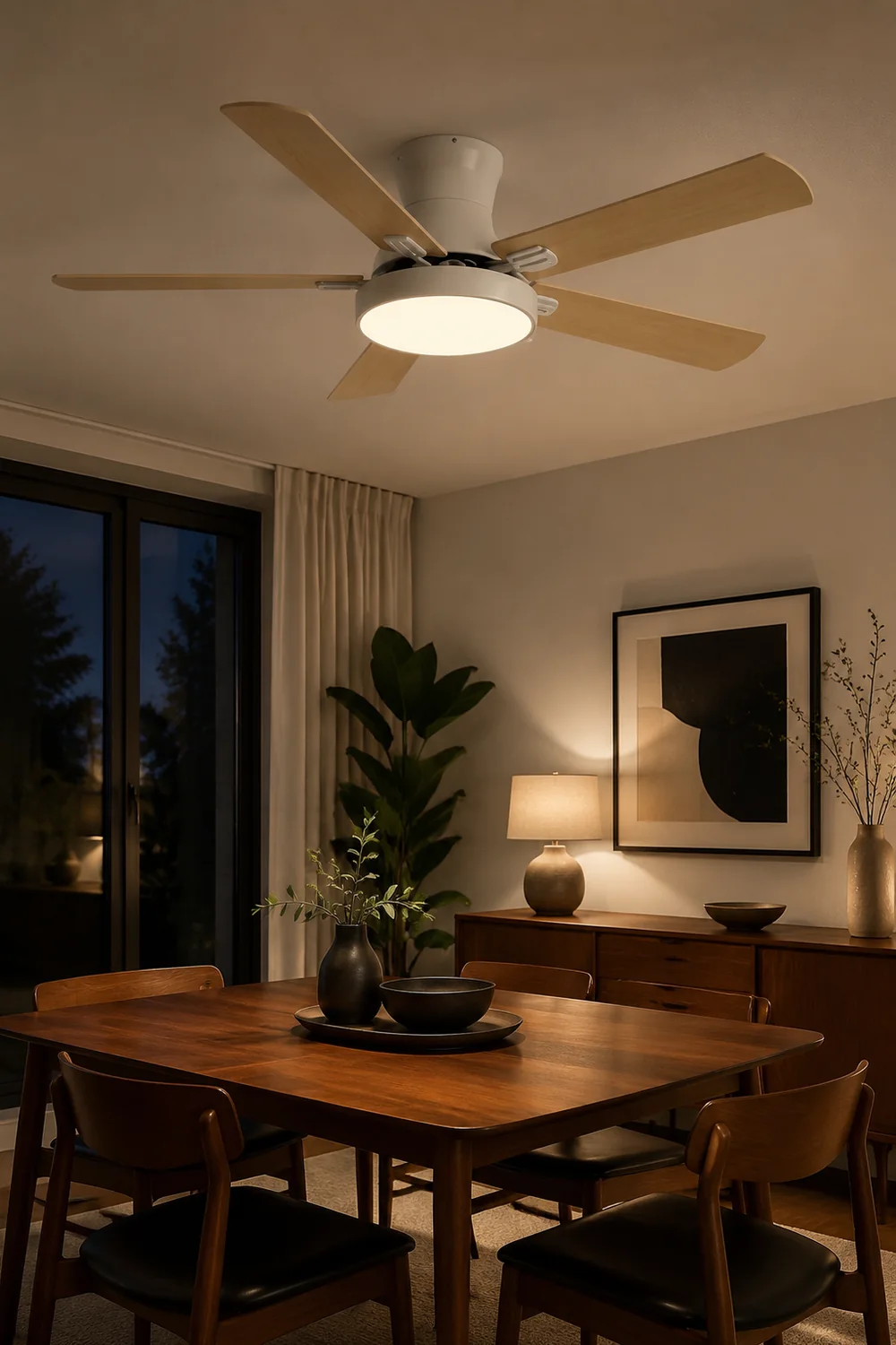 Walters 5-Blätter Deckenventilator, 3 Farben, ∅107/132CM - Lumpaz