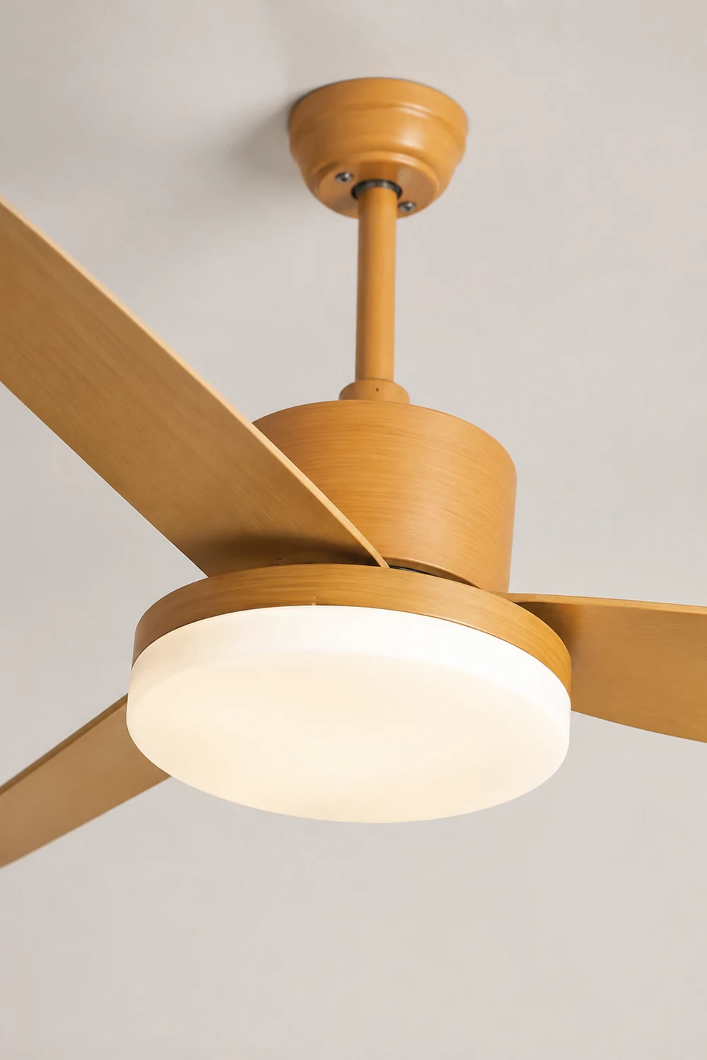 Haydn 3 Blätter Deckenventilator mit Beleuchtung, Metall & Acryl, ∅95/112CM - Lumpaz