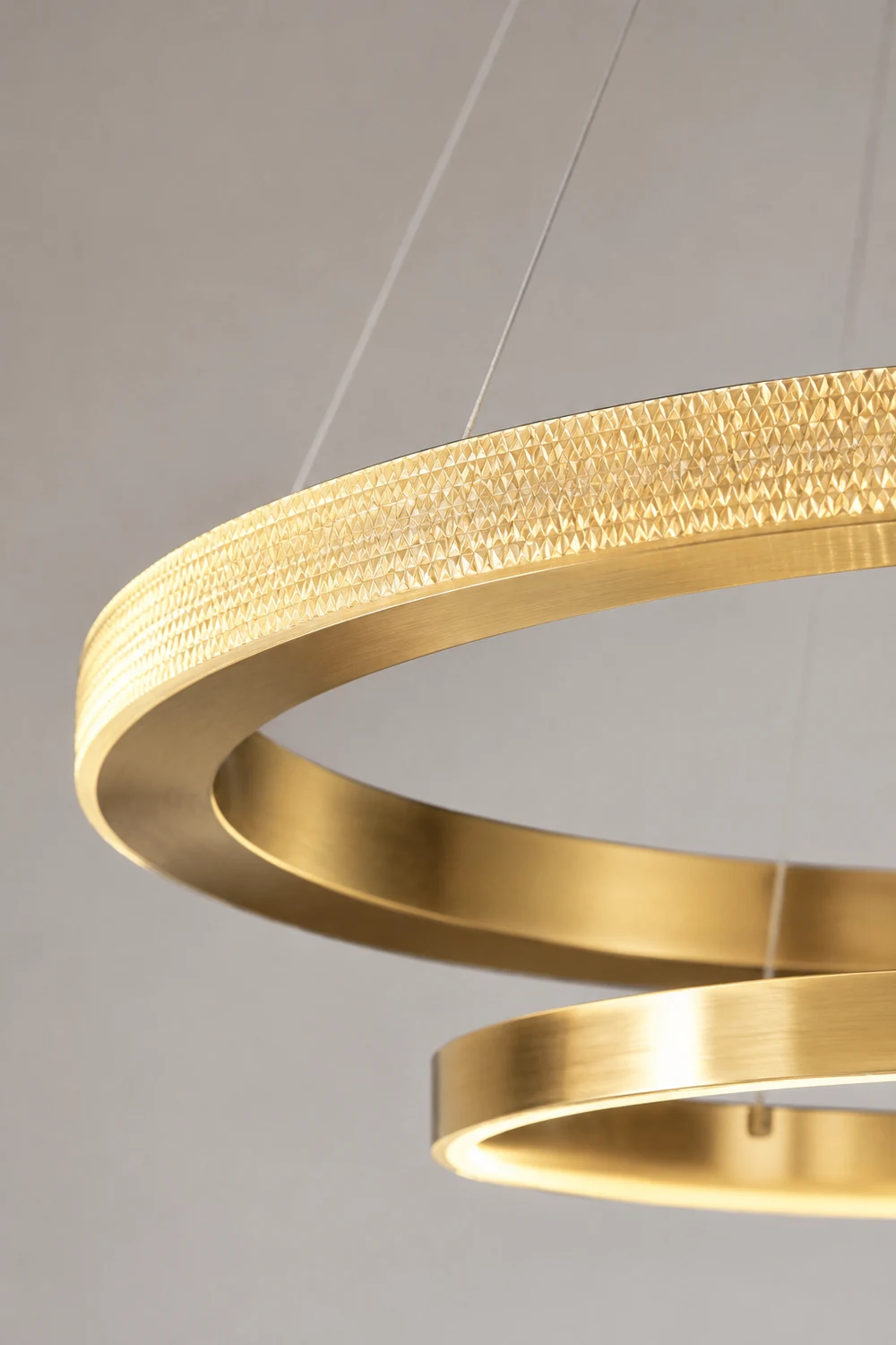 Kirsten Kronleuchter, 1/2/3/4 Ringe, Aluminium & Arcyl, ∅40/60/80/100CM - Lumpaz