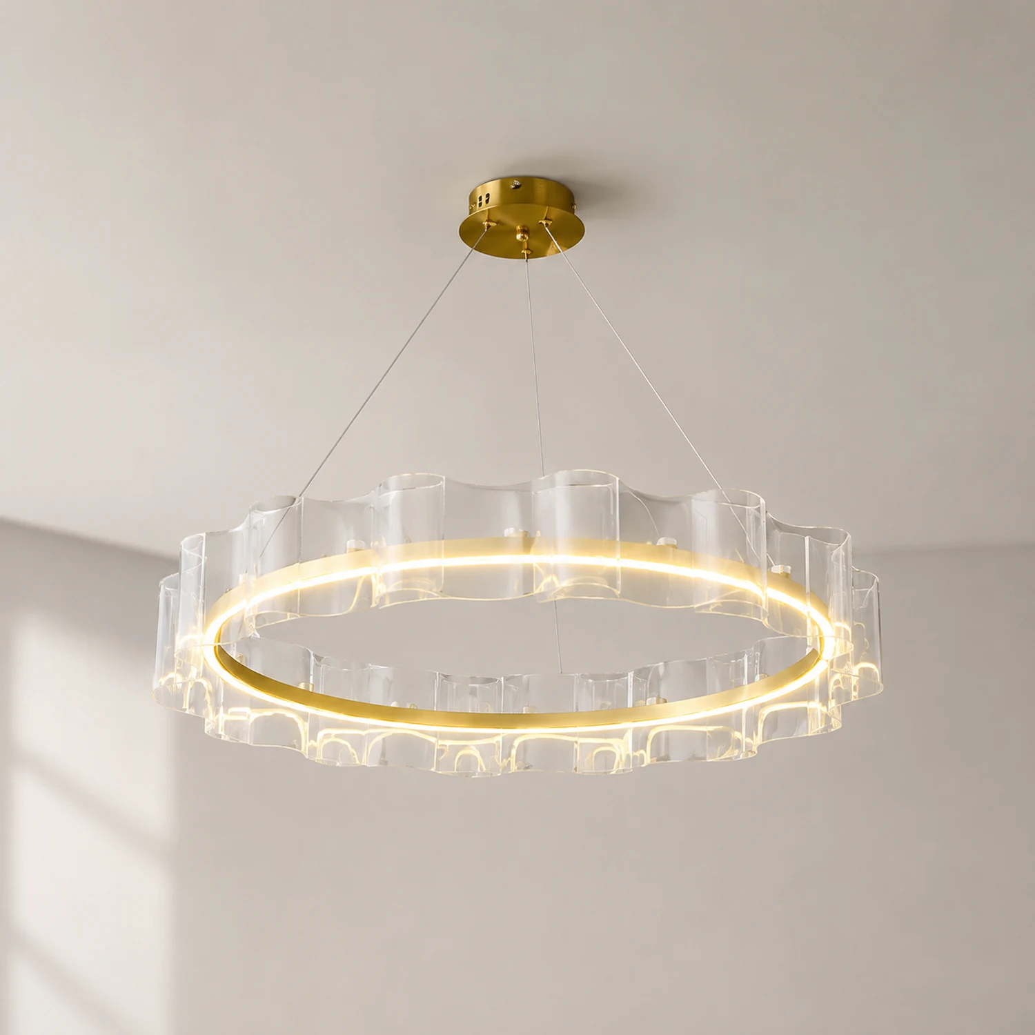 Evette Kronleuchter, Aluminium & Acryl, ∅60/80/100CM - Lumpaz
