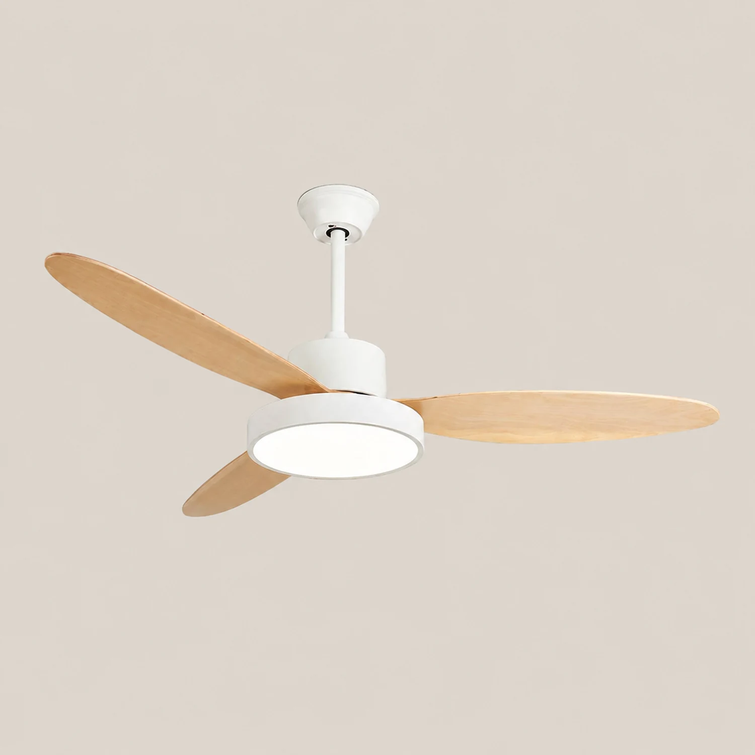 Haydn 3 Blätter Weiß & Schwarz Deckenventilator mit Beleuchtung, ∅100/120/130CM - Lumpaz
