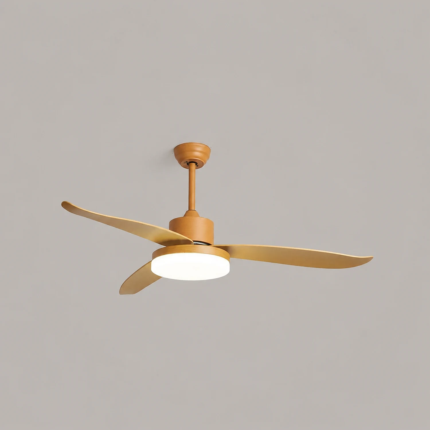 Haydn 3 Blätter Deckenventilator mit Beleuchtung, Metall & Acryl, ∅95/112CM - Lumpaz