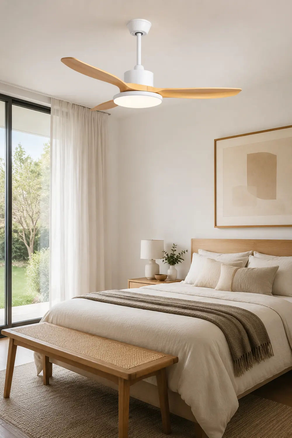 Haydn 3 Blätter Deckenventilator mit Beleuchtung, 3 Farben, ∅100/120/140CM - Lumpaz