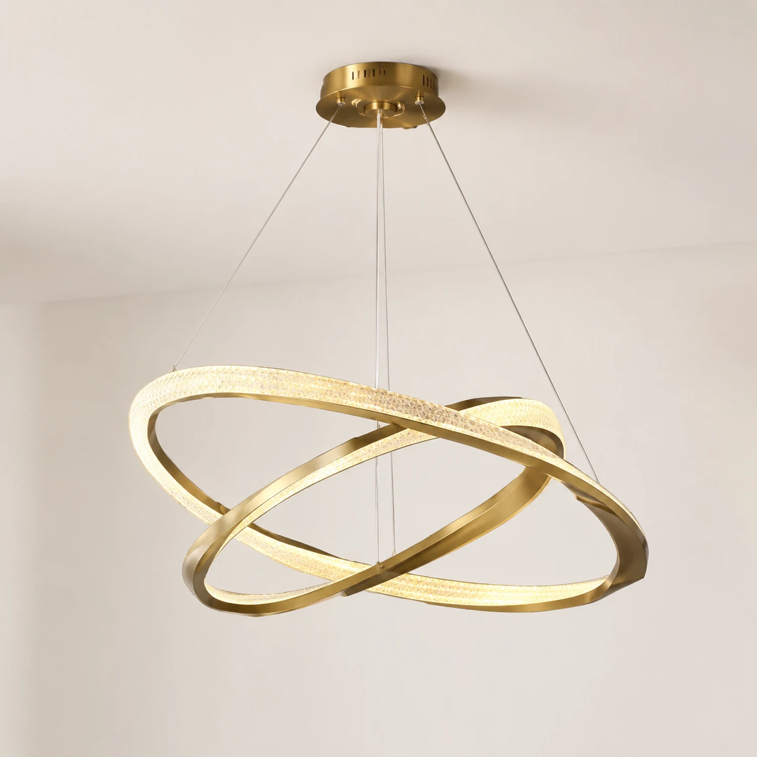 Kirsten Pendellampe, Aluminium & Arcyl, 1/2 Ringe, 2 Farben - Lumpaz