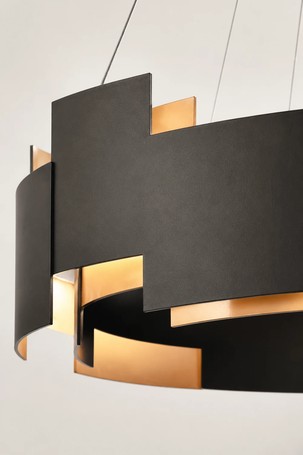Evette Schwarze Pendellampe, 6/8-flammig, ∅60/80CM - Lumpaz