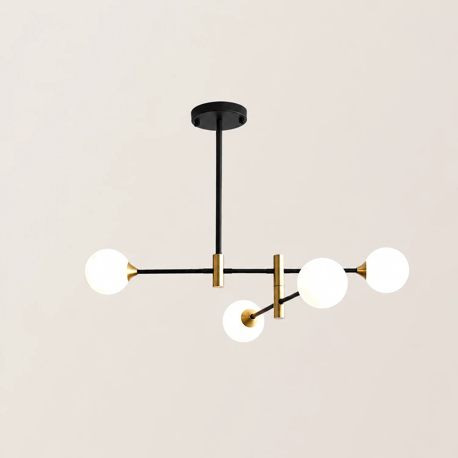 Valentina Goldene Pendellampe, 4/6-flammig, Metall & Glas - Lumpaz