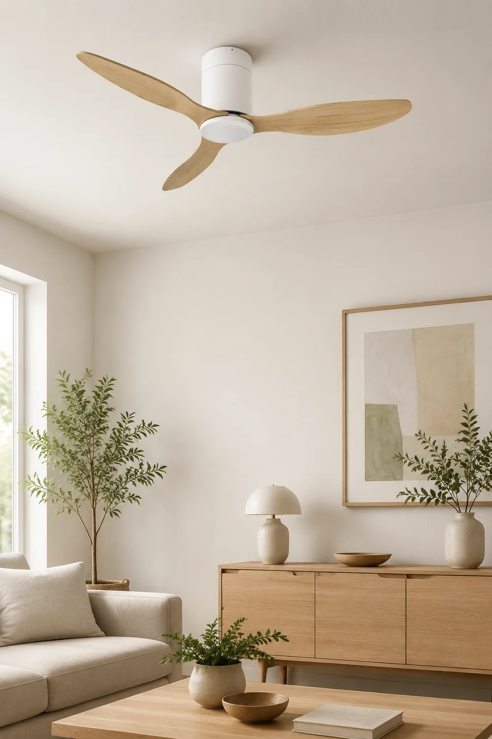 Walters Minimalist 3 Blätter Deckenventilator, 2 Farben, ∅130CM - Lumpaz