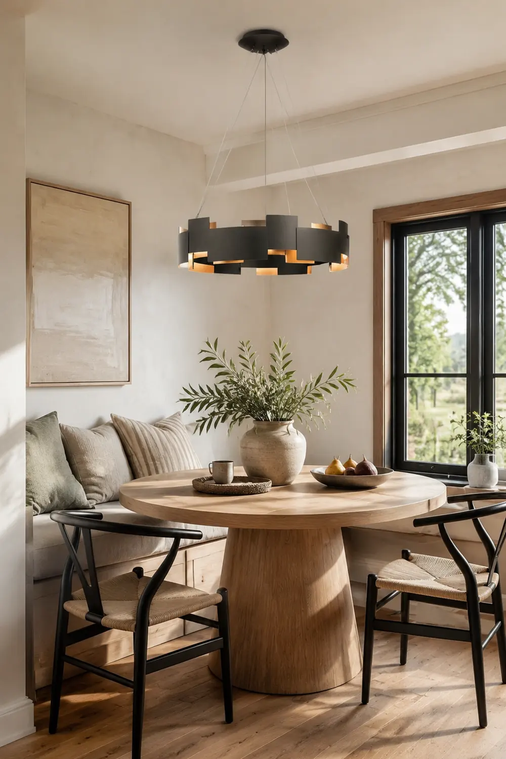 Evette Schwarze Pendellampe, 6/8-flammig, ∅60/80CM - Lumpaz