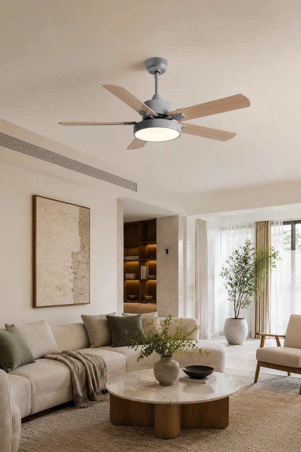 Morandi 5-Blätter Deckenventilator, 3 Farben, ∅107/132CM - Lumpaz