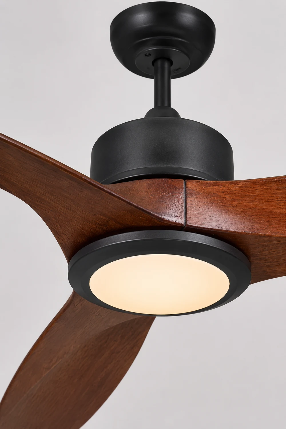 Haydn 3-Blatt Deckenventilator, Metall & Holz, ∅132CM - Lumpaz