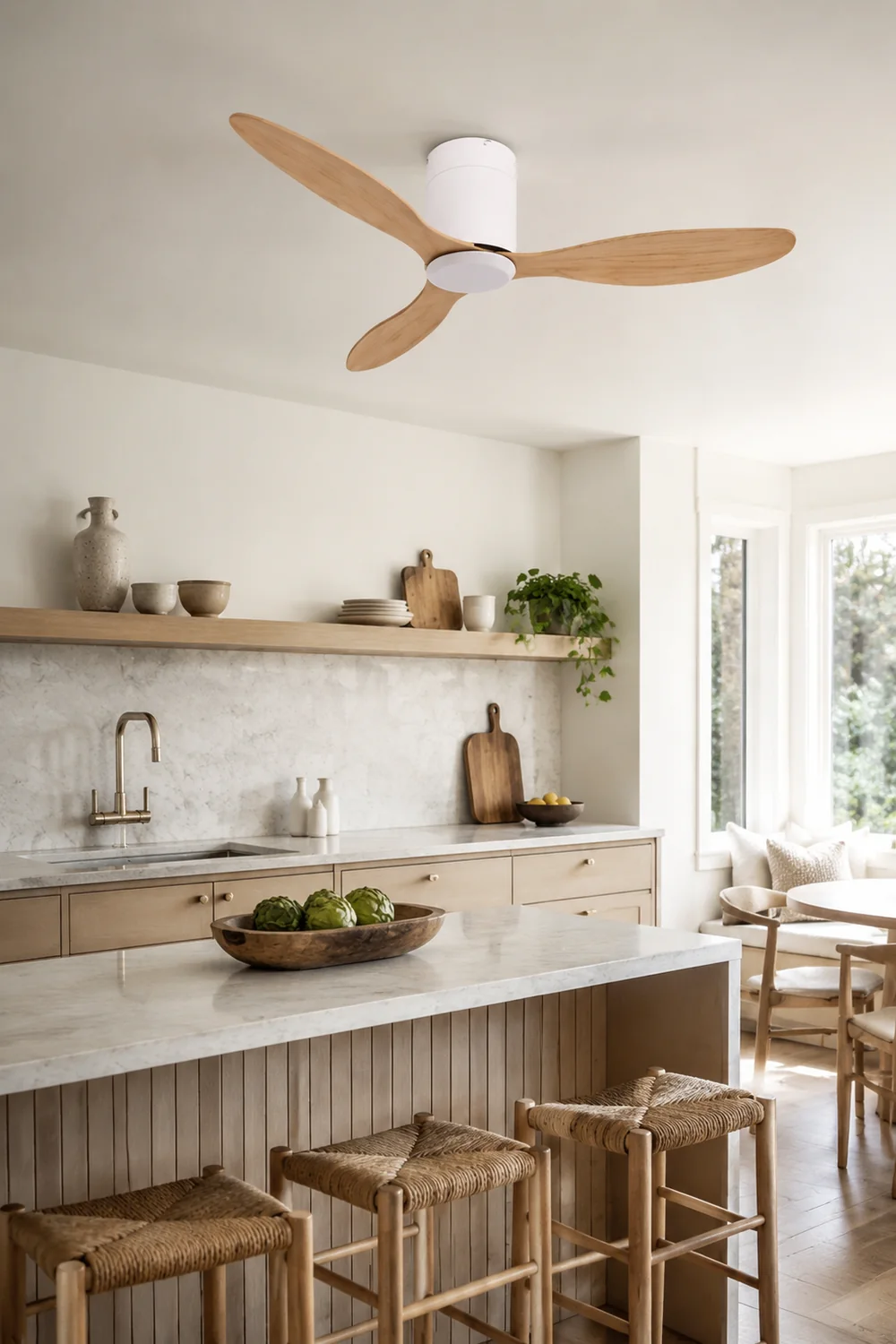 Walters Minimalist 3 Blätter Deckenventilator, 2 Farben, ∅130CM - Lumpaz