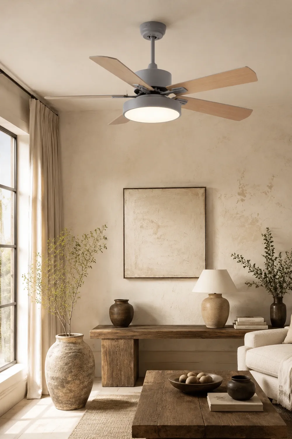 Morandi 5-Blätter Deckenventilator, 3 Farben, ∅107/132CM - Lumpaz
