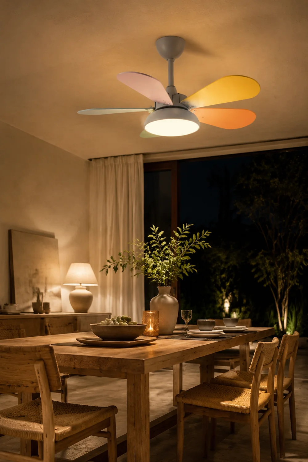 Morandi Bunte Deckenventilator mit Beleuchtung, 2 Farbe, ∅95CM - Lumpaz