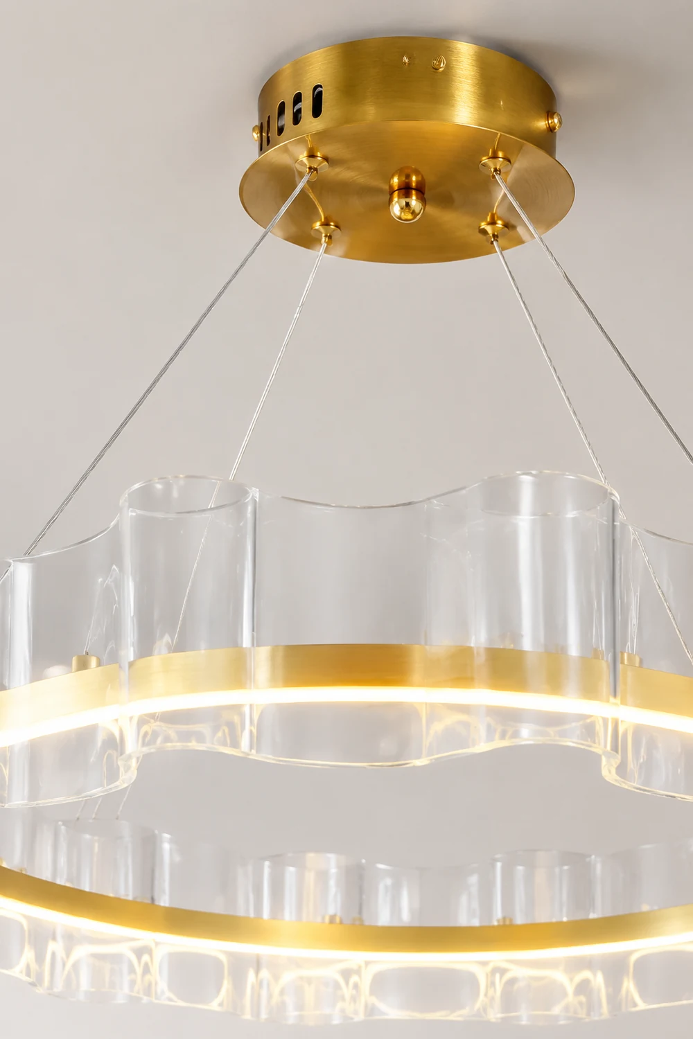 Evette Kronleuchter, Aluminium & Acryl, ∅60/80/100CM - Lumpaz