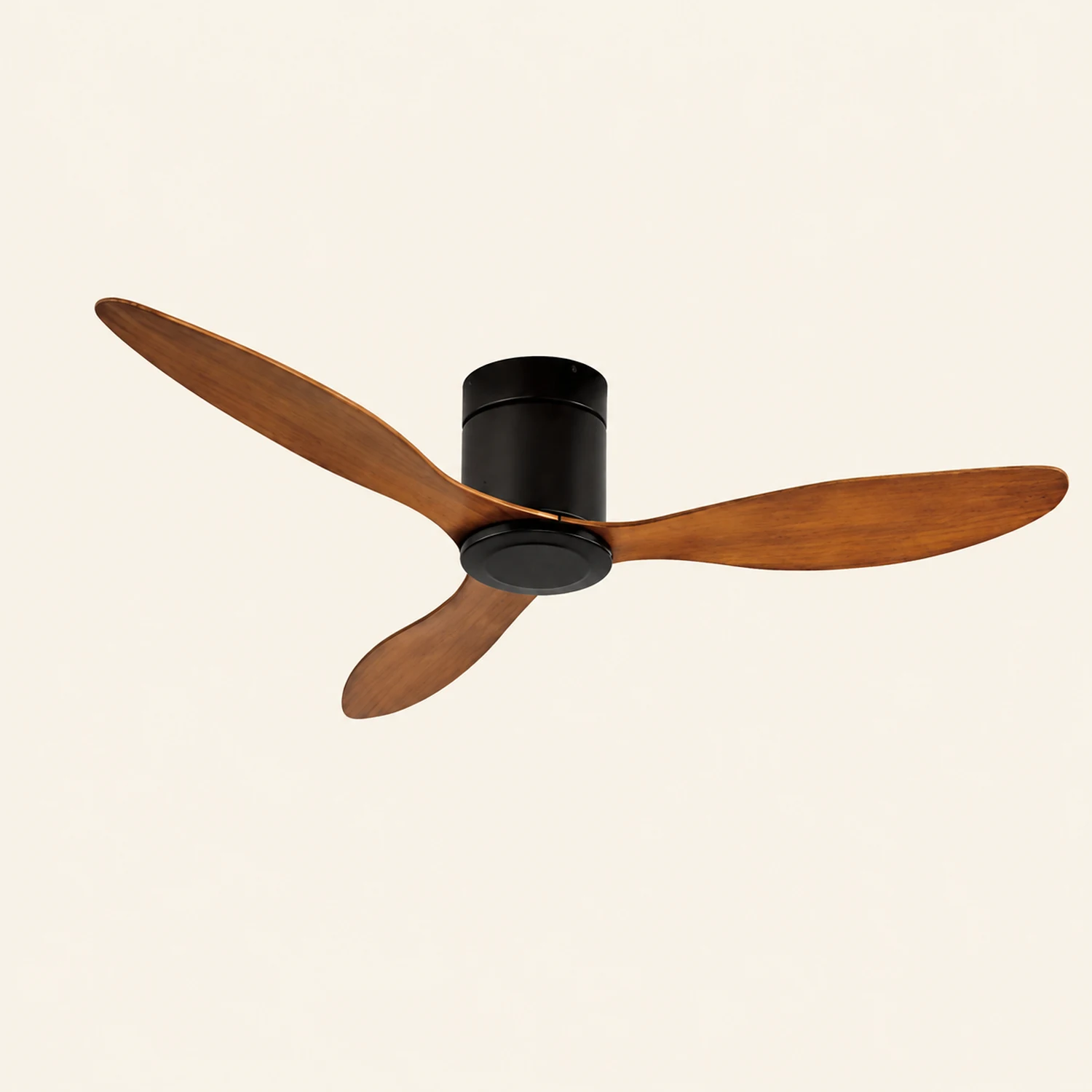 Walters Minimalist 3 Blätter Schwarz Deckenventilator, ∅132CM - Lumpaz