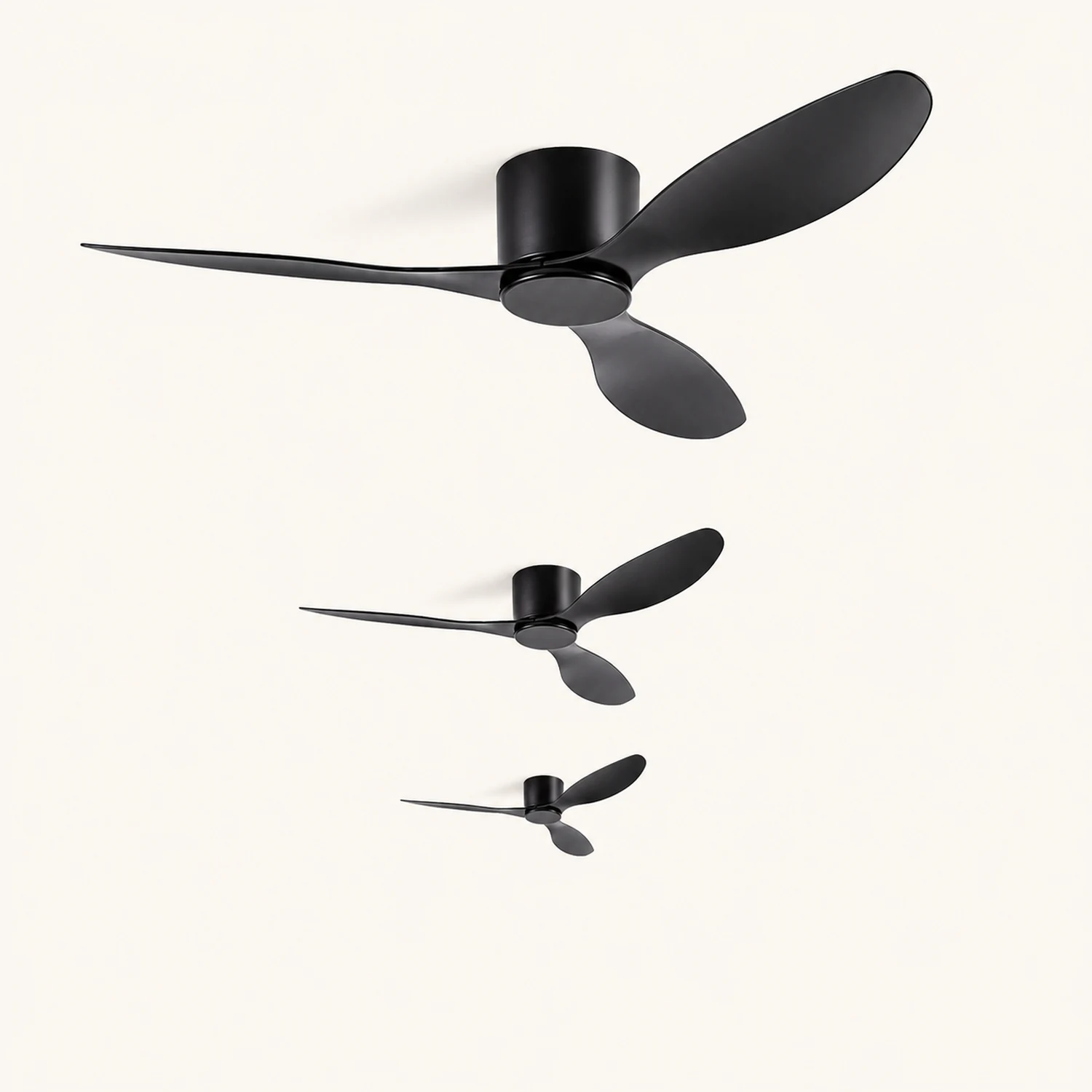 Walters 3-Blatt-Deckenventilator, 2 Farbe, Metall & ABS, ∅130CM - Lumpaz