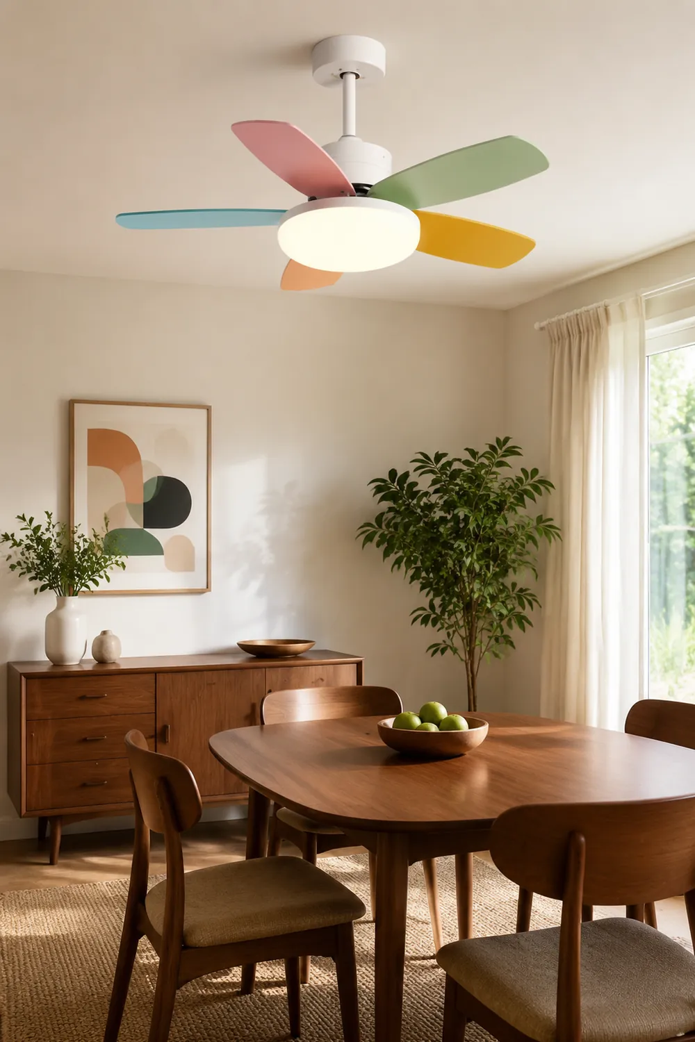 Morandi Bunte Deckenventilator mit Beleuchtung, ∅107CM - Lumpaz