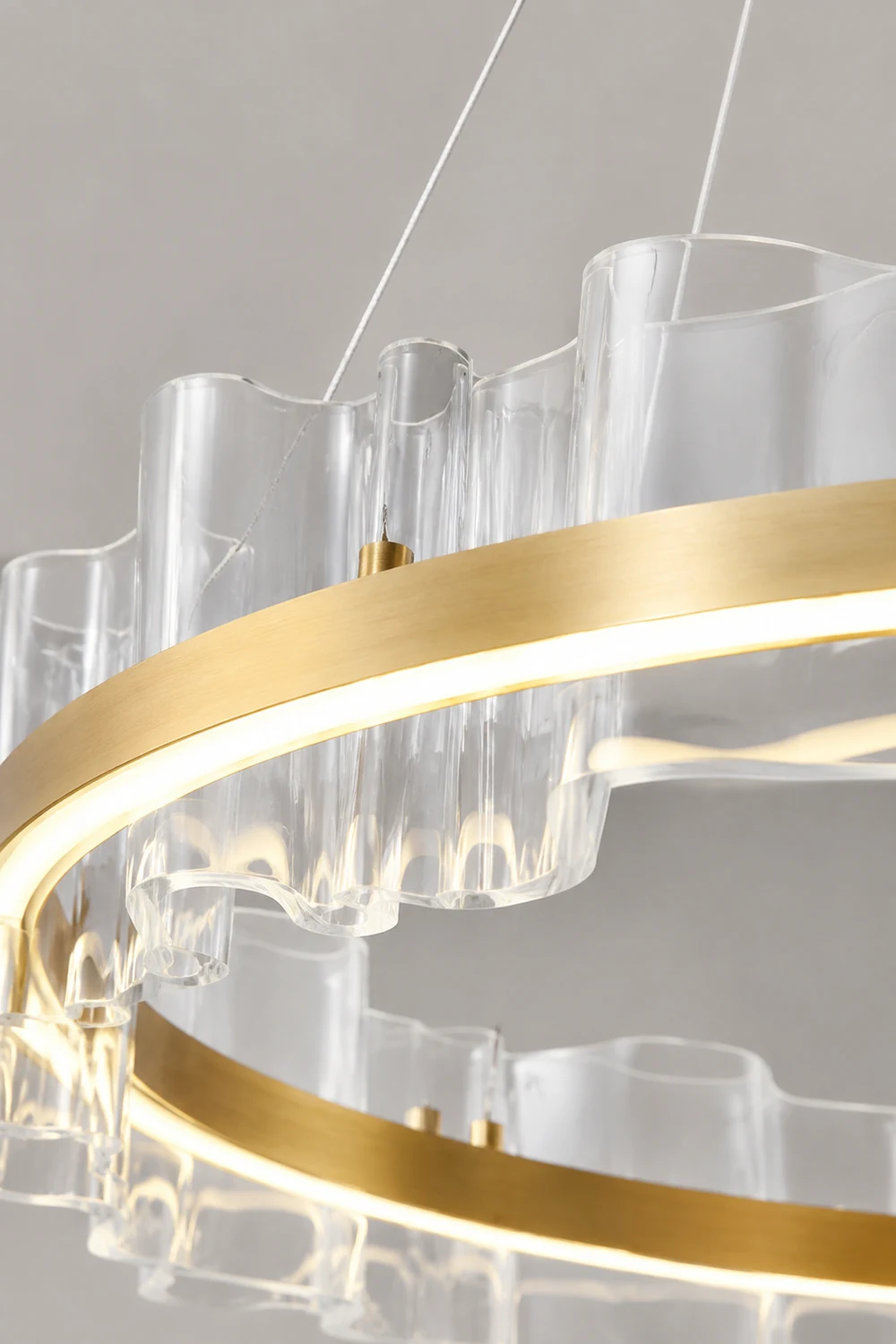 Evette Kronleuchter, Aluminium & Acryl, ∅60/80/100CM - Lumpaz
