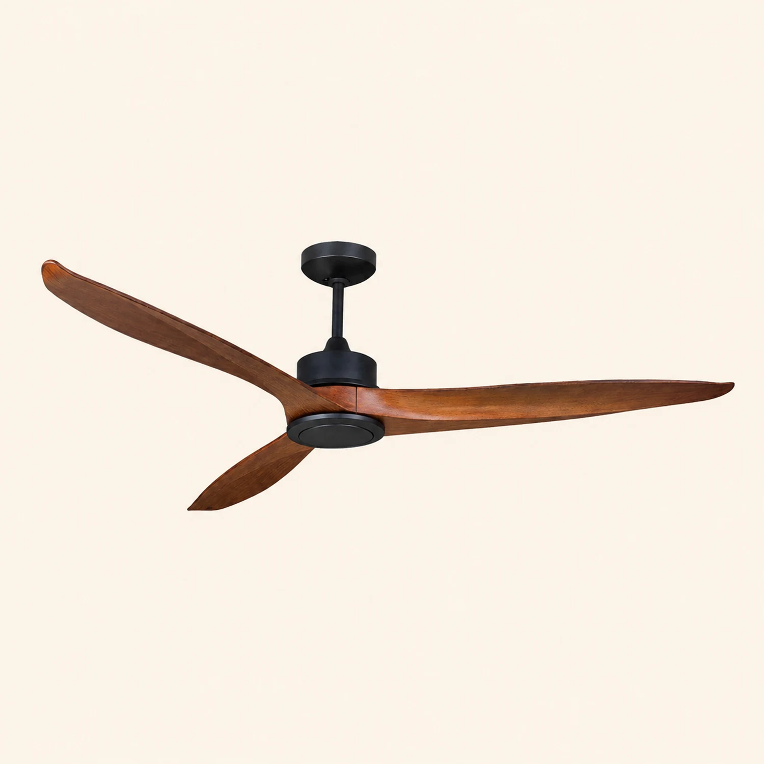 Haydn 3-Blatt Deckenventilator, Metall & Holz, ∅132CM - Lumpaz