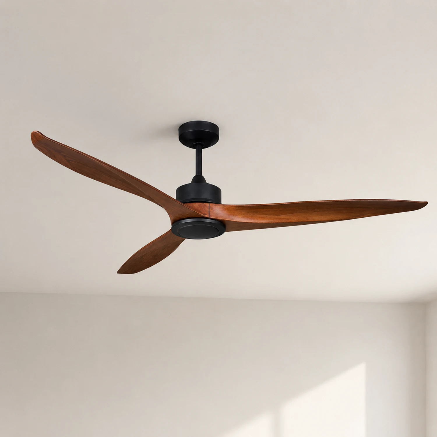 Haydn 3-Blatt Deckenventilator, Metall & Holz, ∅132CM - Lumpaz