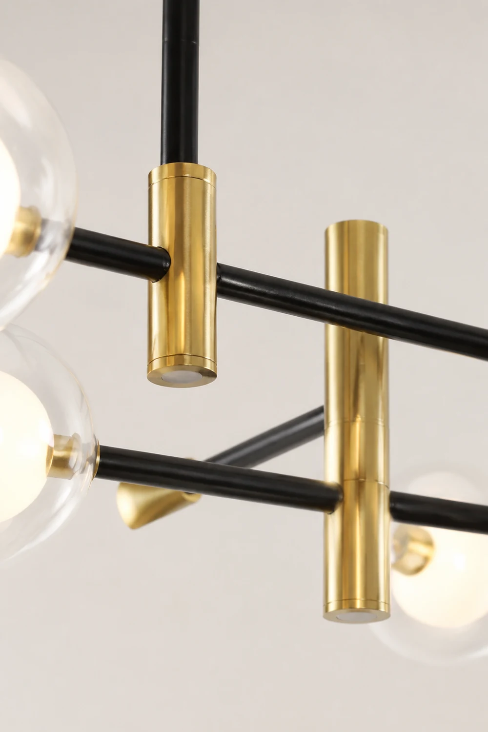 Valentina Goldene Pendellampe, 4/6-flammig, Metall & Glas - Lumpaz