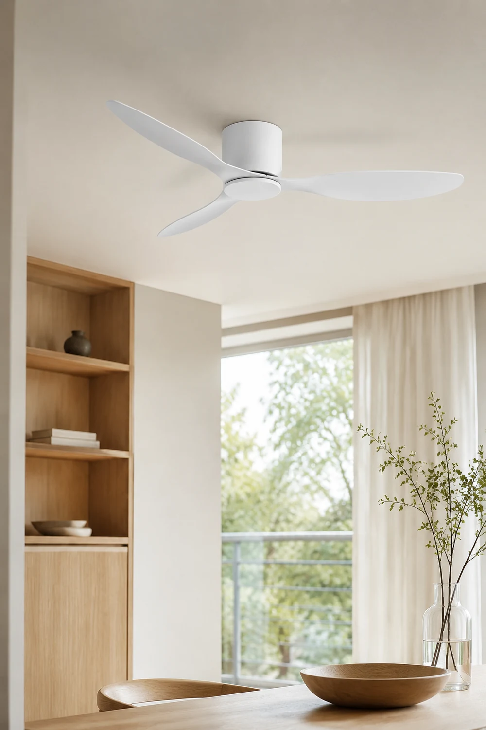 Walters 3-Blatt-Deckenventilator, 2 Farbe, Metall & ABS, ∅130CM - Lumpaz