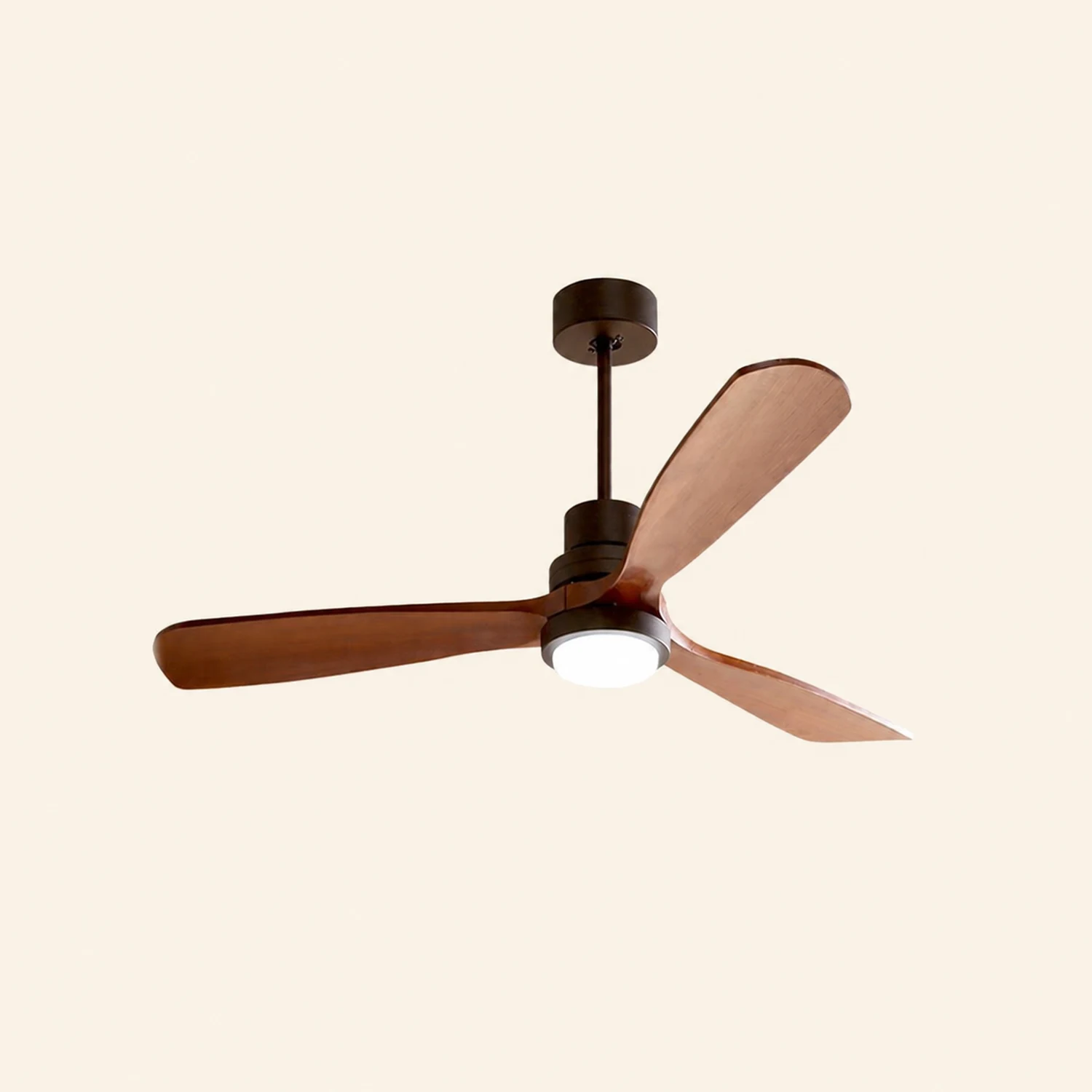 Haydn 3-Blatt Schwarzer Deckenventilator mit Beleuchtung, Metall & ABS, ∅132CM - Lumpaz