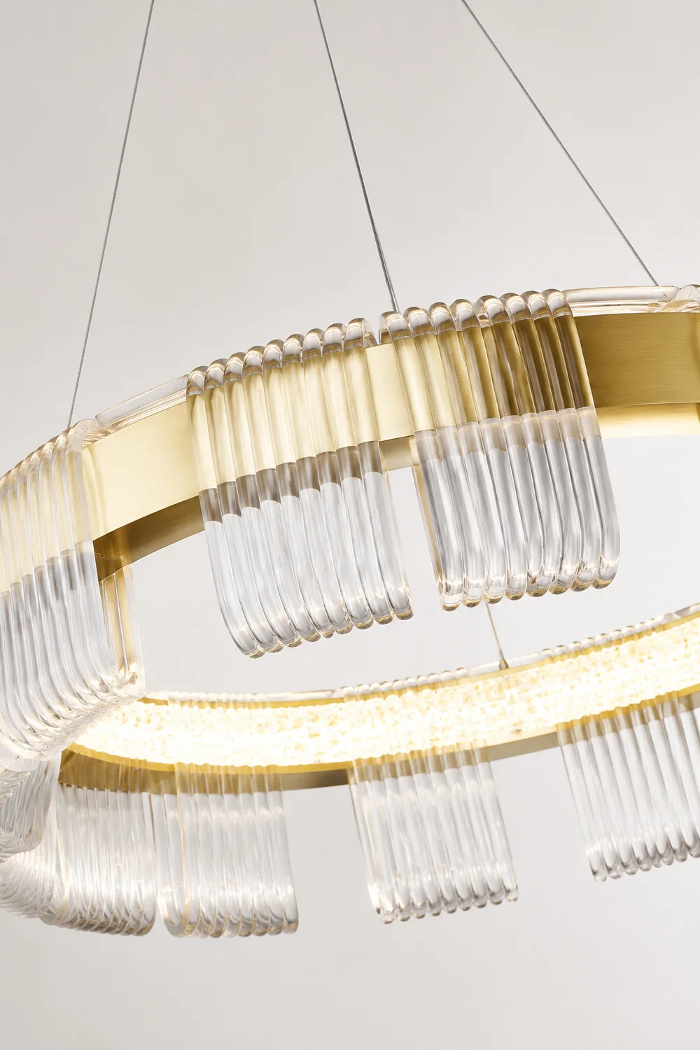 Evette Kronleuchter, Aluminium & Acryl, 1/2 Ringe, ∅40/60/80/100CM - Lumpaz