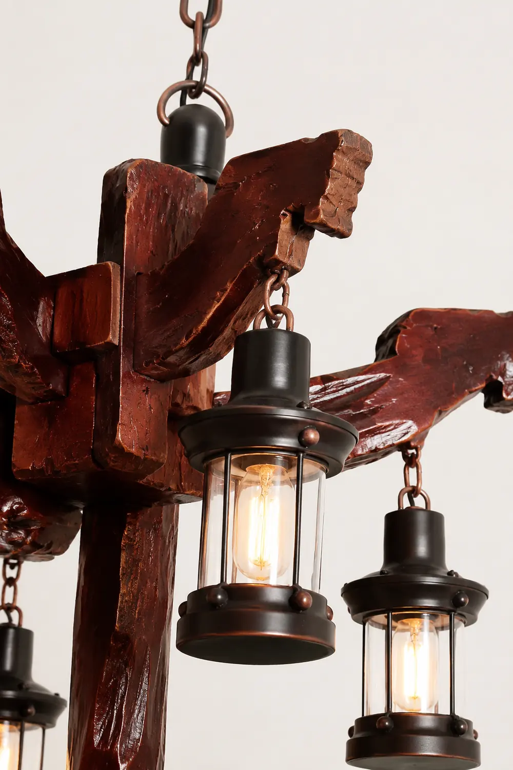 Austin Kronleuchter, Metall & Holz, 14-flammig - Lumpaz