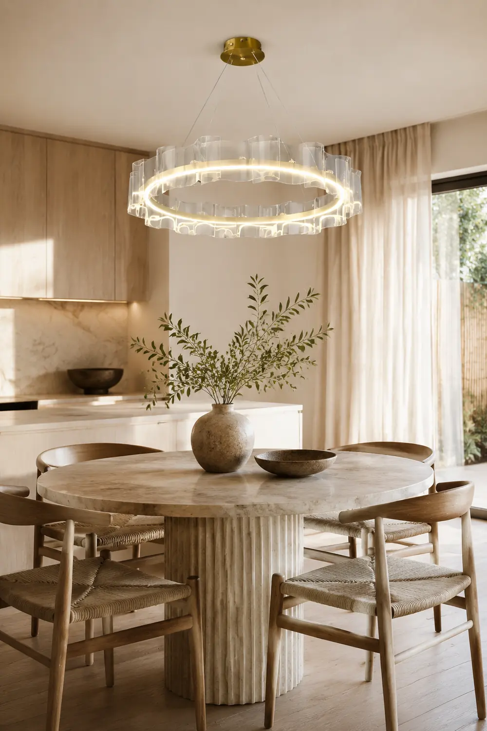 Evette Kronleuchter, Aluminium & Acryl, ∅60/80/100CM - Lumpaz