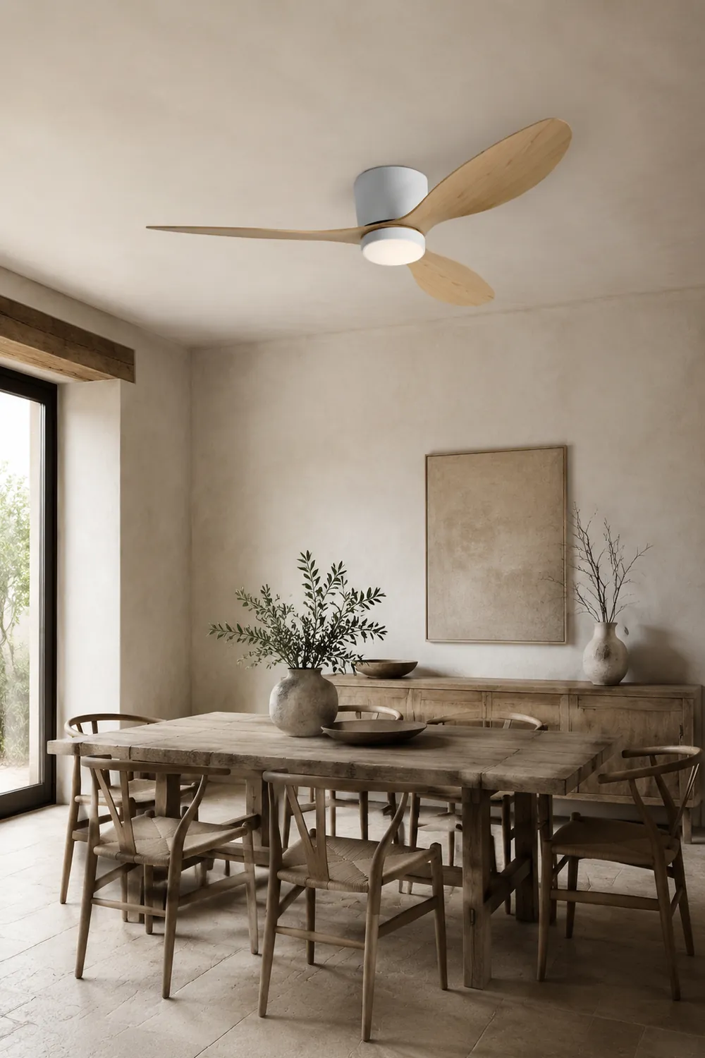 Walters Minimalist 3 Blätter Deckenventilator, 2 Farben, Metall & ABS, ∅130CM - Lumpaz
