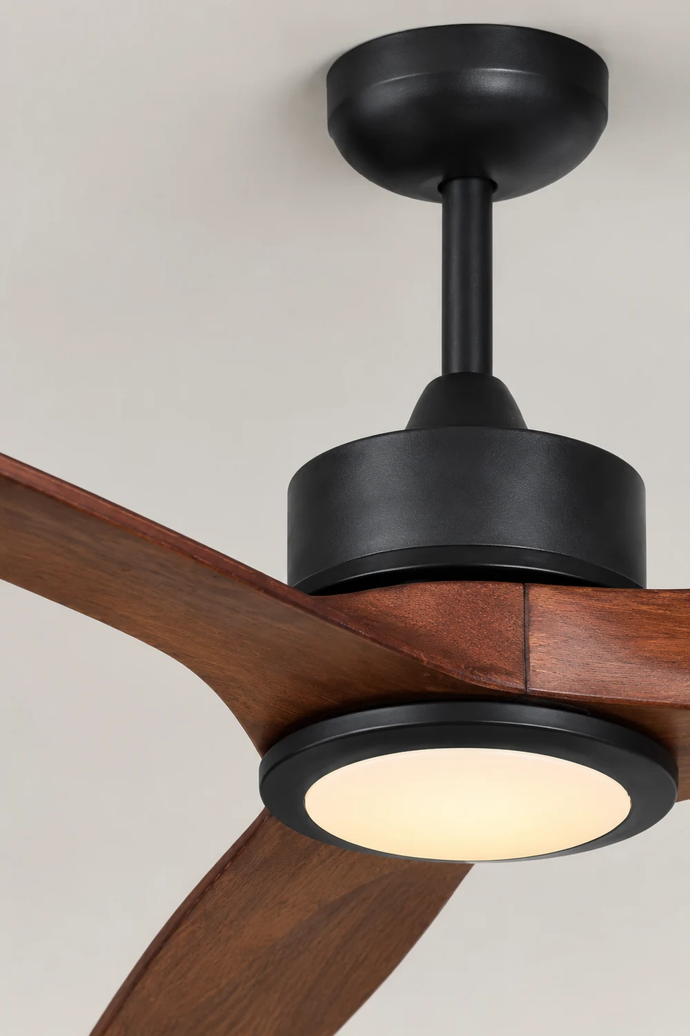Haydn 3-Blatt Deckenventilator, Metall & Holz, ∅132CM - Lumpaz