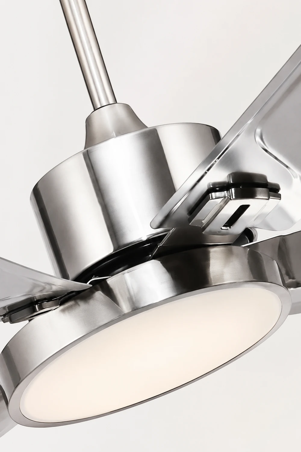 Haydn 5-Blatt Silberner Deckenventilator mit Beleuchtung, Metall & ABS, ∅132CM - Lumpaz
