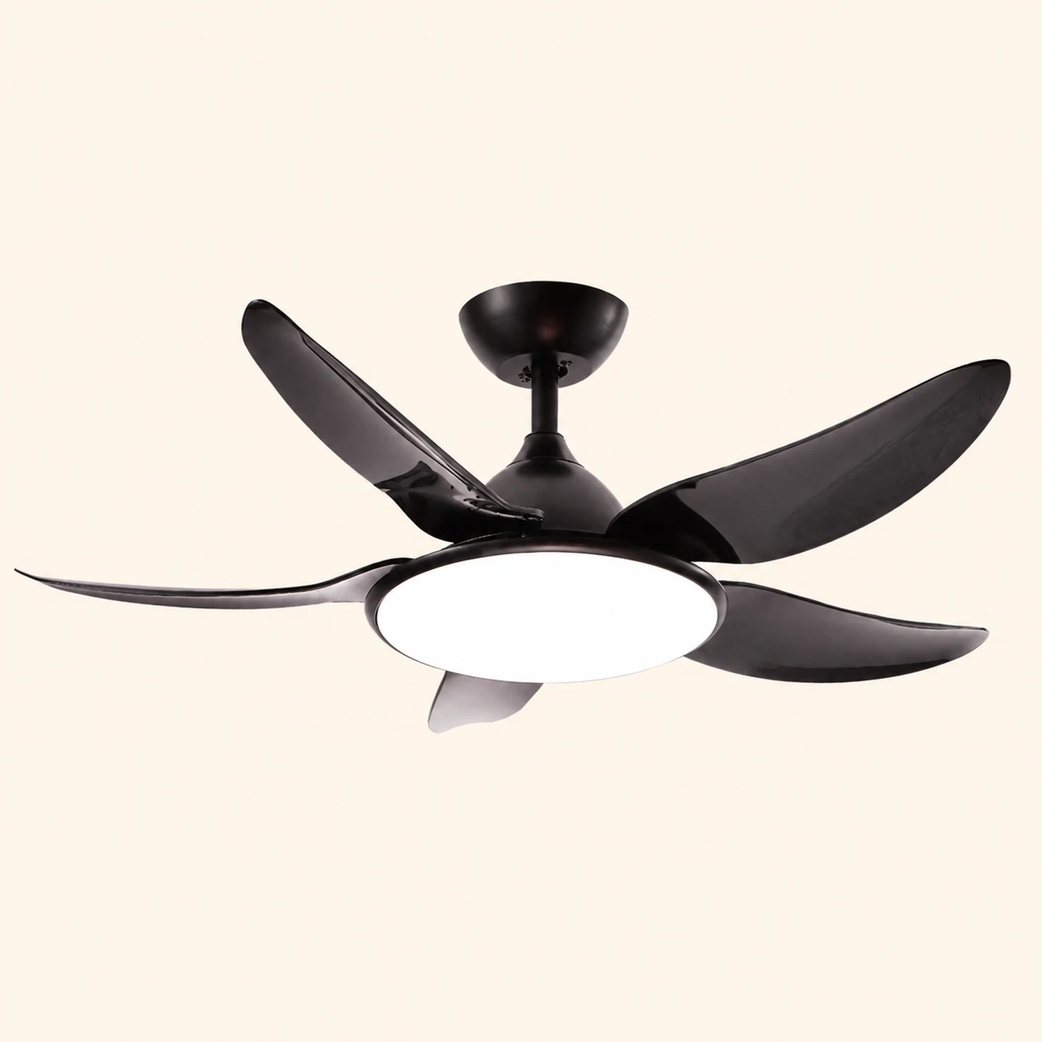 Haydn 5-Blätter Grundlegender Dicker Deckenventilator, 2 Farben, Metall & ABS, ∅132CM - Lumpaz