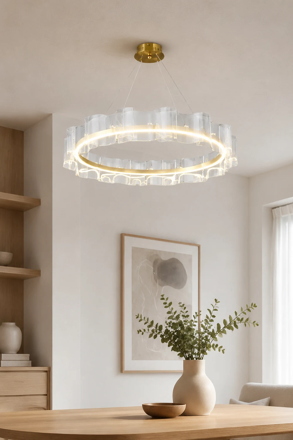 Evette Kronleuchter, Aluminium & Acryl, ∅60/80/100CM - Lumpaz