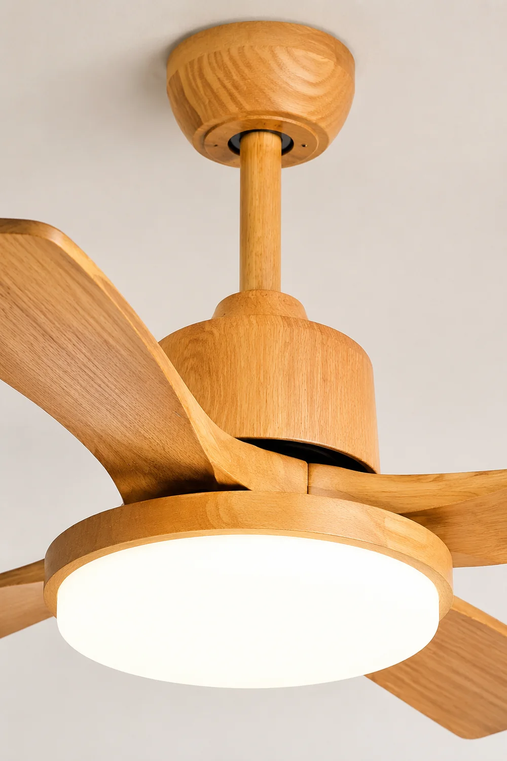 Haydn 5-Blatt-Deckenventilator mit Beleuchtung, 2 Farbe, Metall & ABS, ∅132CM - Lumpaz