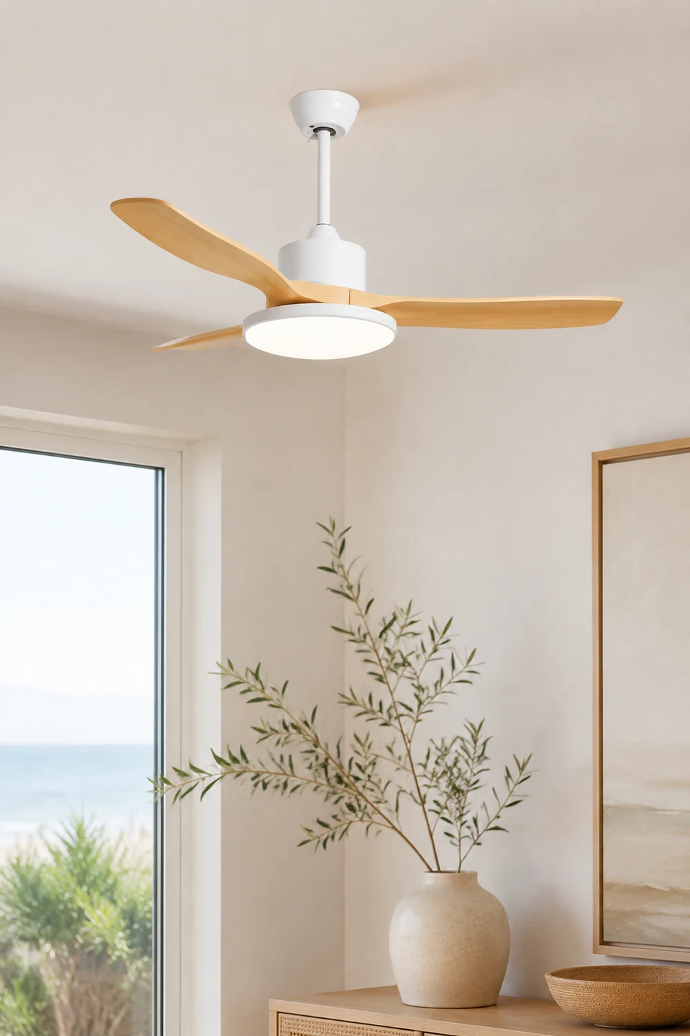 Haydn 3 Blätter Deckenventilator mit Beleuchtung, 3 Farben, ∅100/120/140CM - Lumpaz