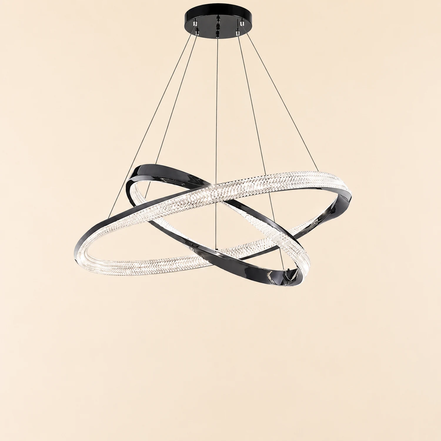 Kirsten Pendellampe, Aluminium & Arcyl, 1/2 Ringe, 2 Farben - Lumpaz