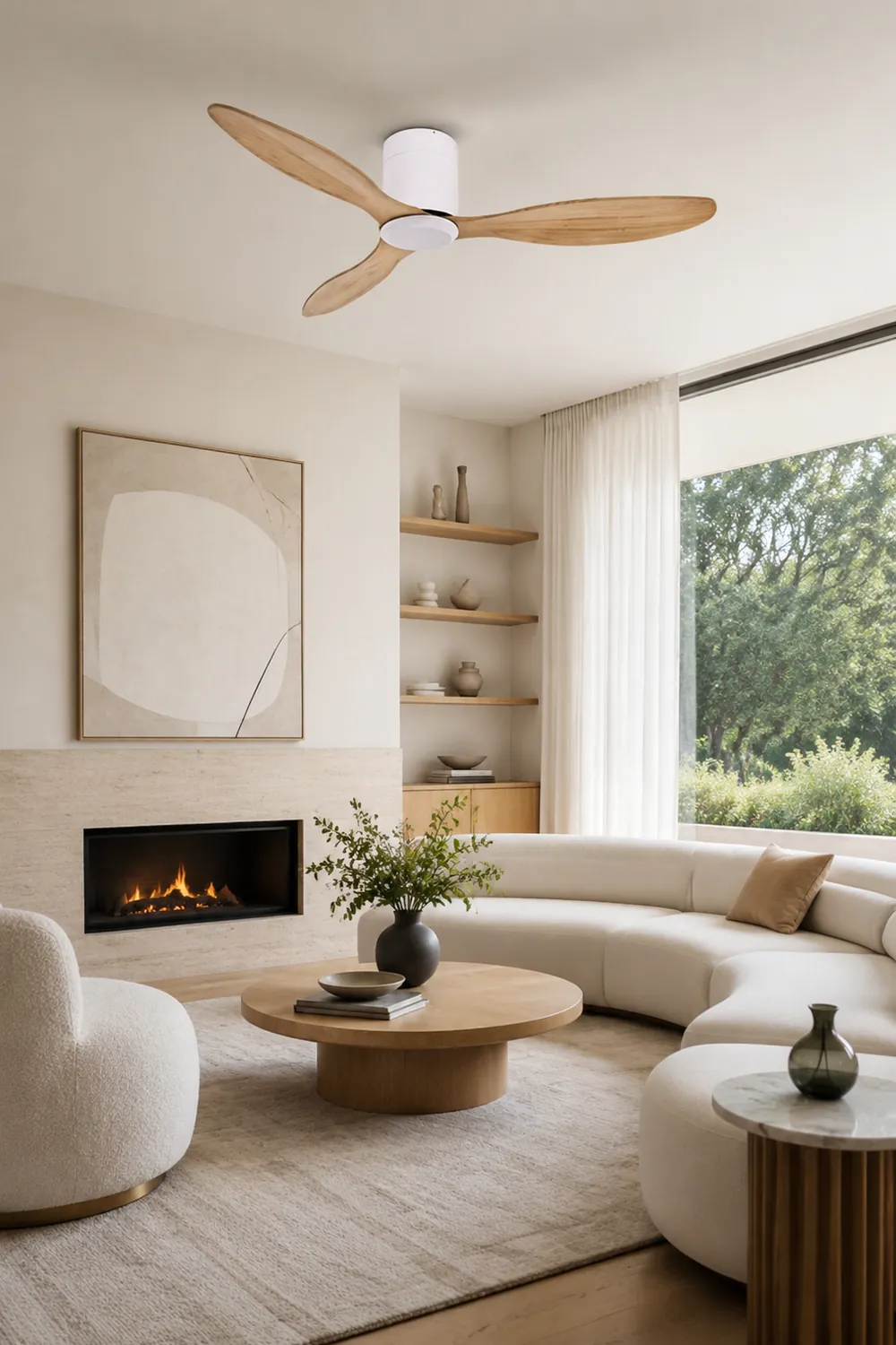 Walters Minimalist 3 Blätter Deckenventilator, 2 Farben, ∅130CM - Lumpaz