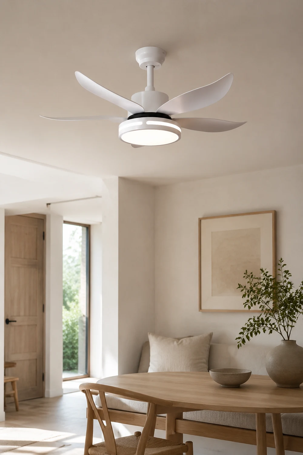 Haydn 5-Blätter Grundlegender Dicker Deckenventilator, Metall & ABS, ∅132CM - Lumpaz