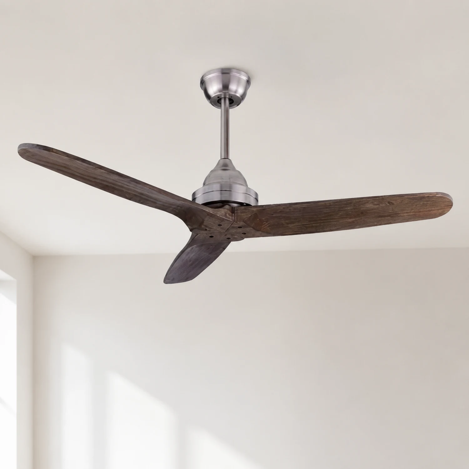 Walters 3-Blatt Schwarzer Deckenventilator, Metall & ABS, ∅132CM - Lumpaz