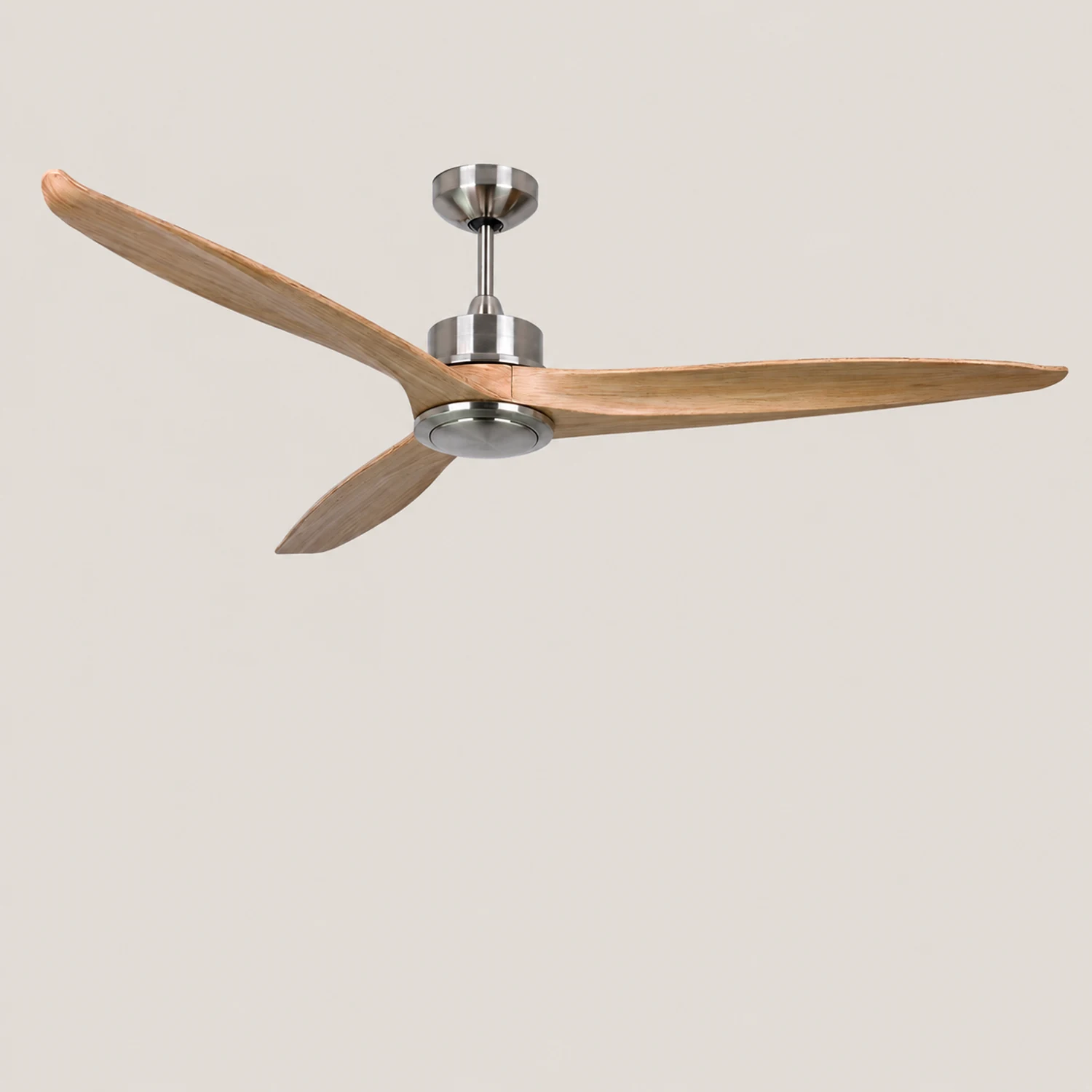 Haydn 3-Blatt Deckenventilator, Metall & Holz, ∅132CM - Lumpaz