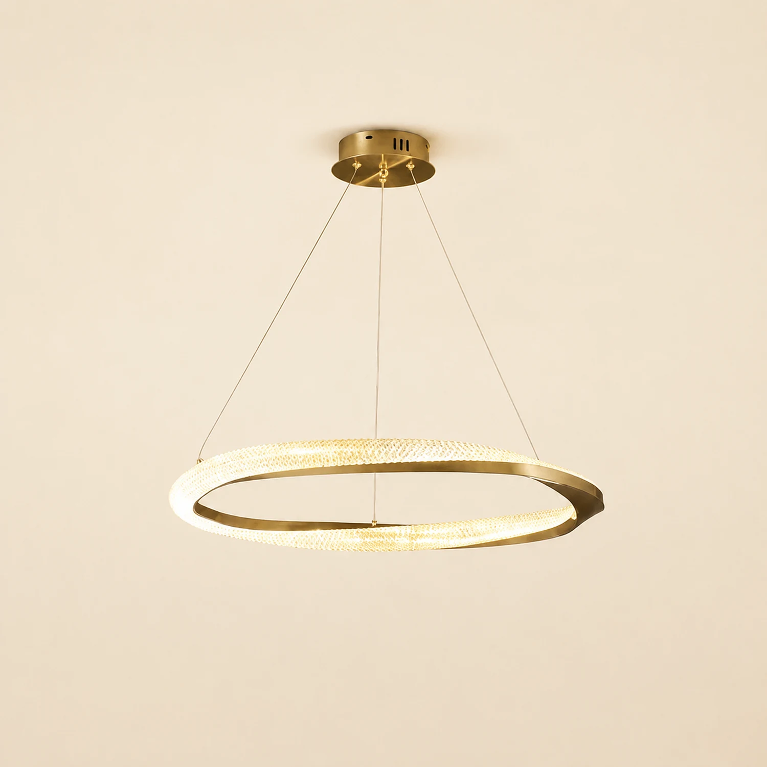 Kirsten Pendellampe, Aluminium & Arcyl, 1/2 Ringe, 2 Farben - Lumpaz