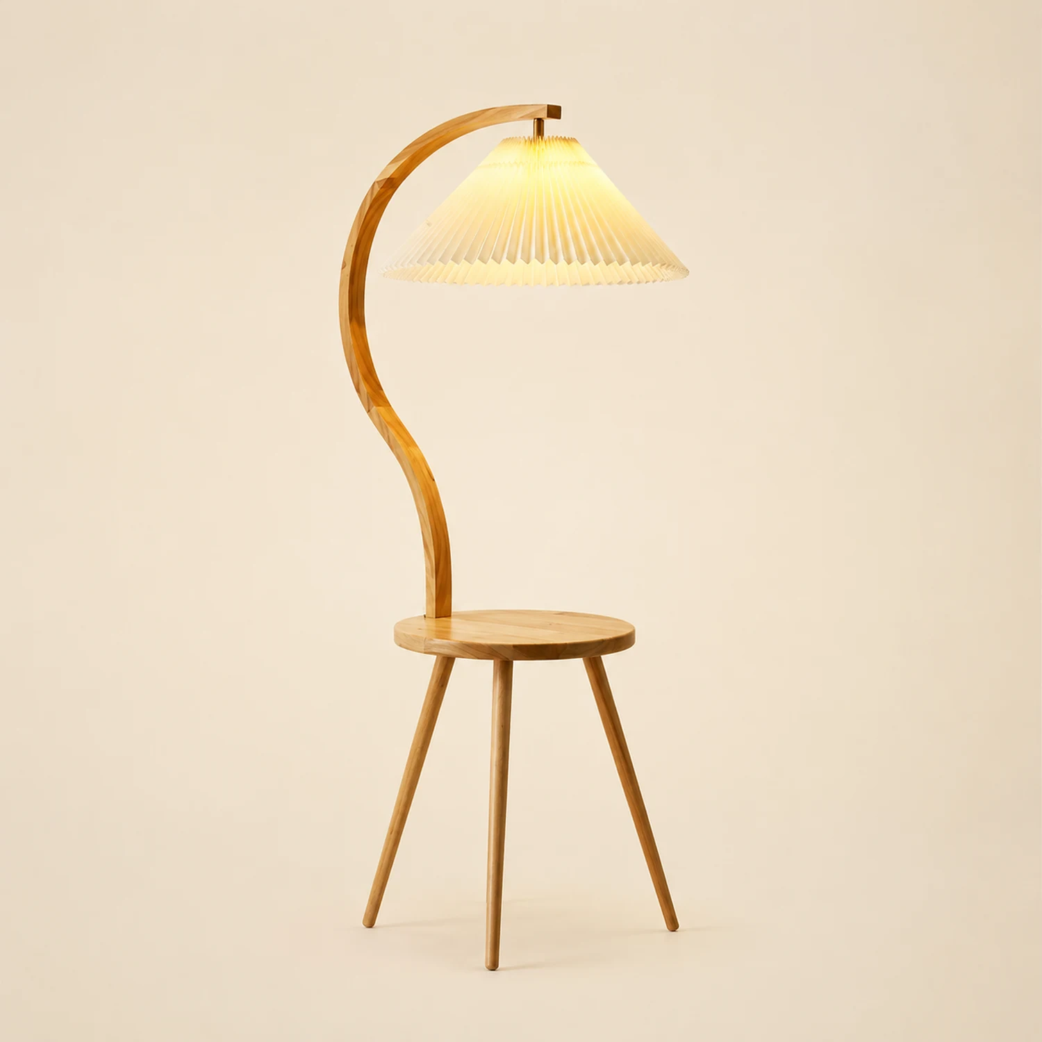Ozawa Nachttisch, Plissierte Stehleuchte, 150CM Lang - Lumpaz