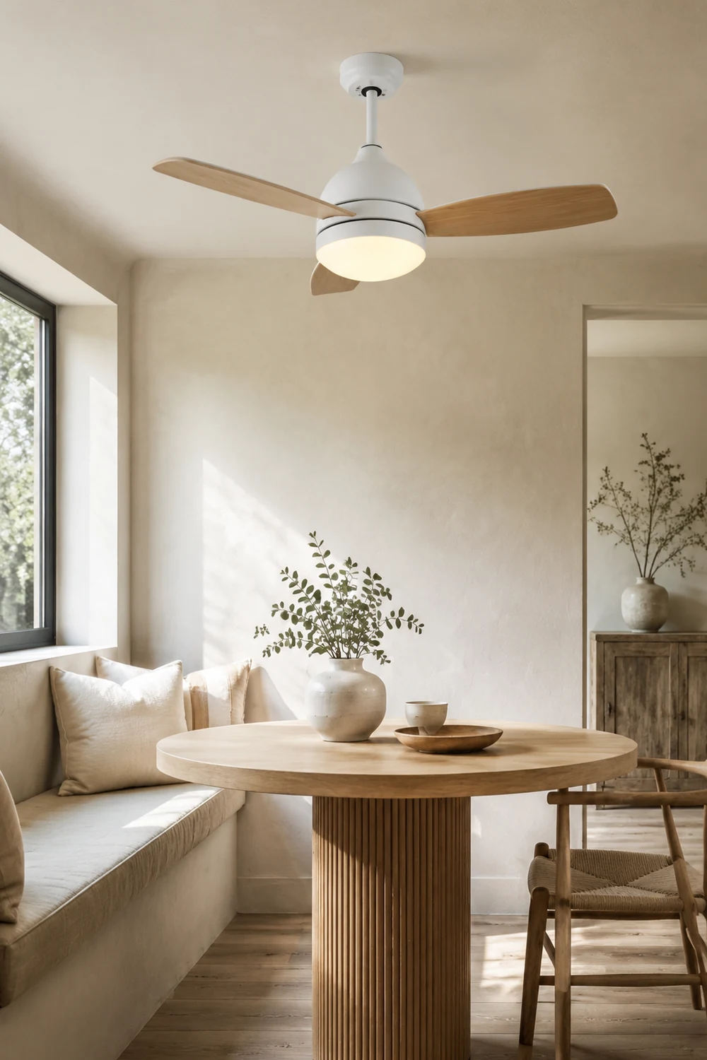 Haydn Modern Elementar Deckenventilator mit Beleuchtung, 3 Farben, ∅105CM - Lumpaz