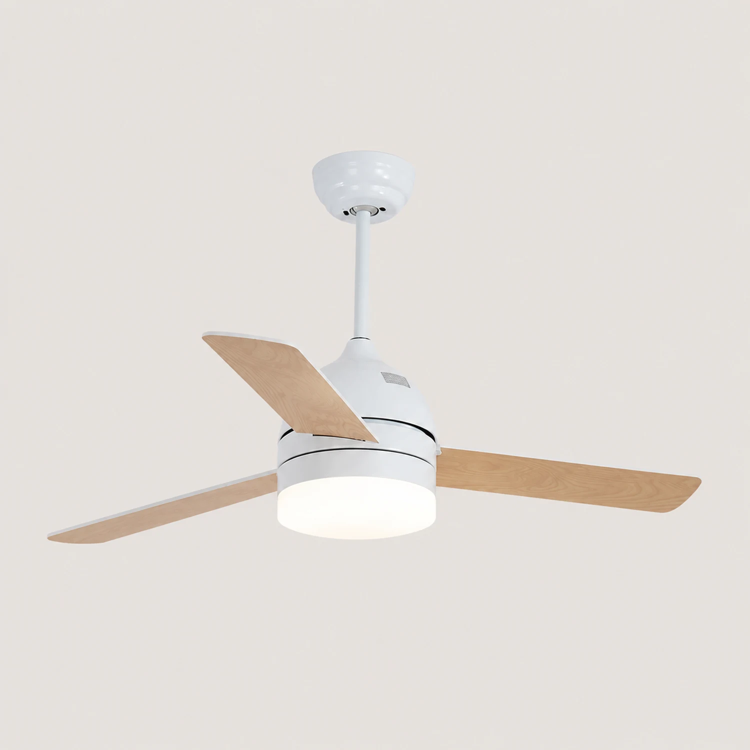Haydn 3-Blätter Deckenventilator mit Beleuchtung, Schwarz & Weiß, ∅107CM - Lumpaz