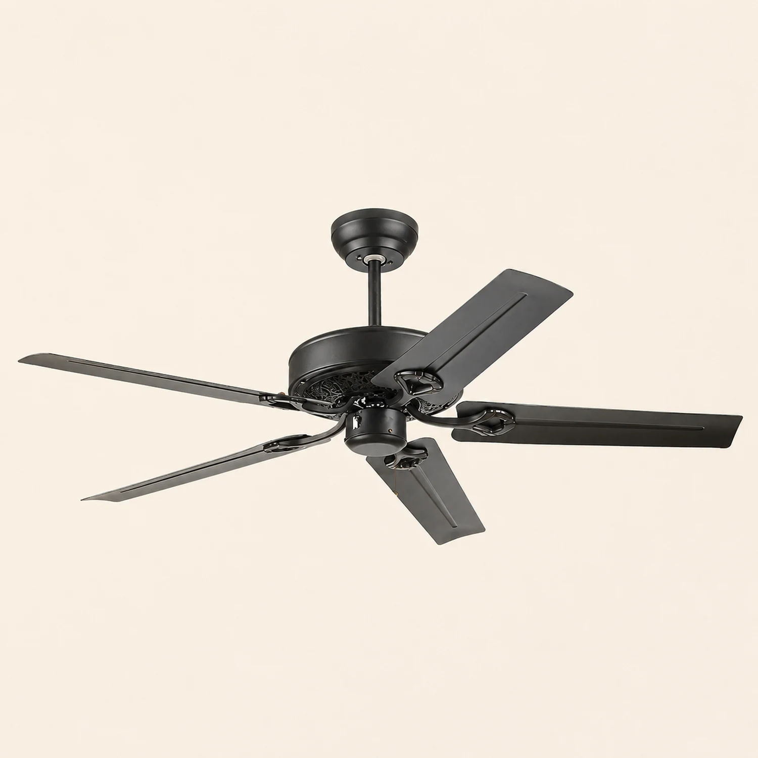 Alessio 5 Blätter Schwarz Deckenventilator, ∅130CM - Lumpaz